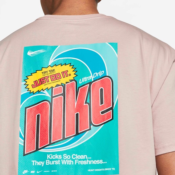 Nike Graphic Sportswear Casual 90's Tee T-Shirt NWT Pink Salmon XXL - Picture 2 of 9